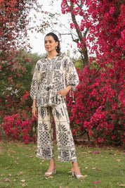 Women Viscose Polyster Fabric Printed Co-Ord Set