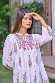 Women Cotton Printed & Embroidery Top