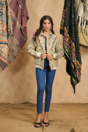 Women Women's Cotton Yarn-Dye Stripe Jacket