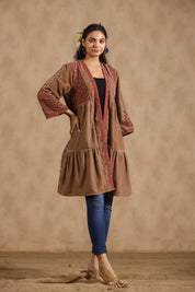 Women Velvet Embroidered & Mirror Work with Cotton Lining Jacket